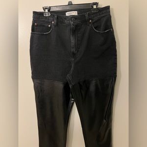 Abercrombie Curve Love Mixed Fabric Jeans